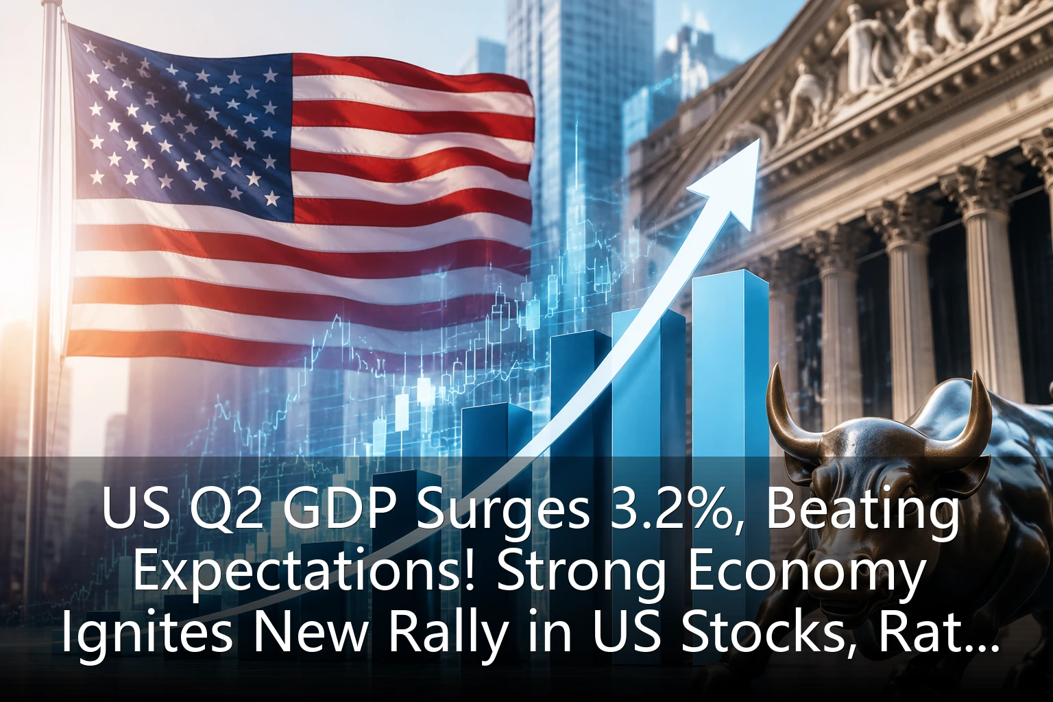 US Q2 GDP Surges 3.2%, Beating Expectations! Strong Economy Ignites New Rally in US Stocks, Rate Cut Expectations Cool but Bulls Remain