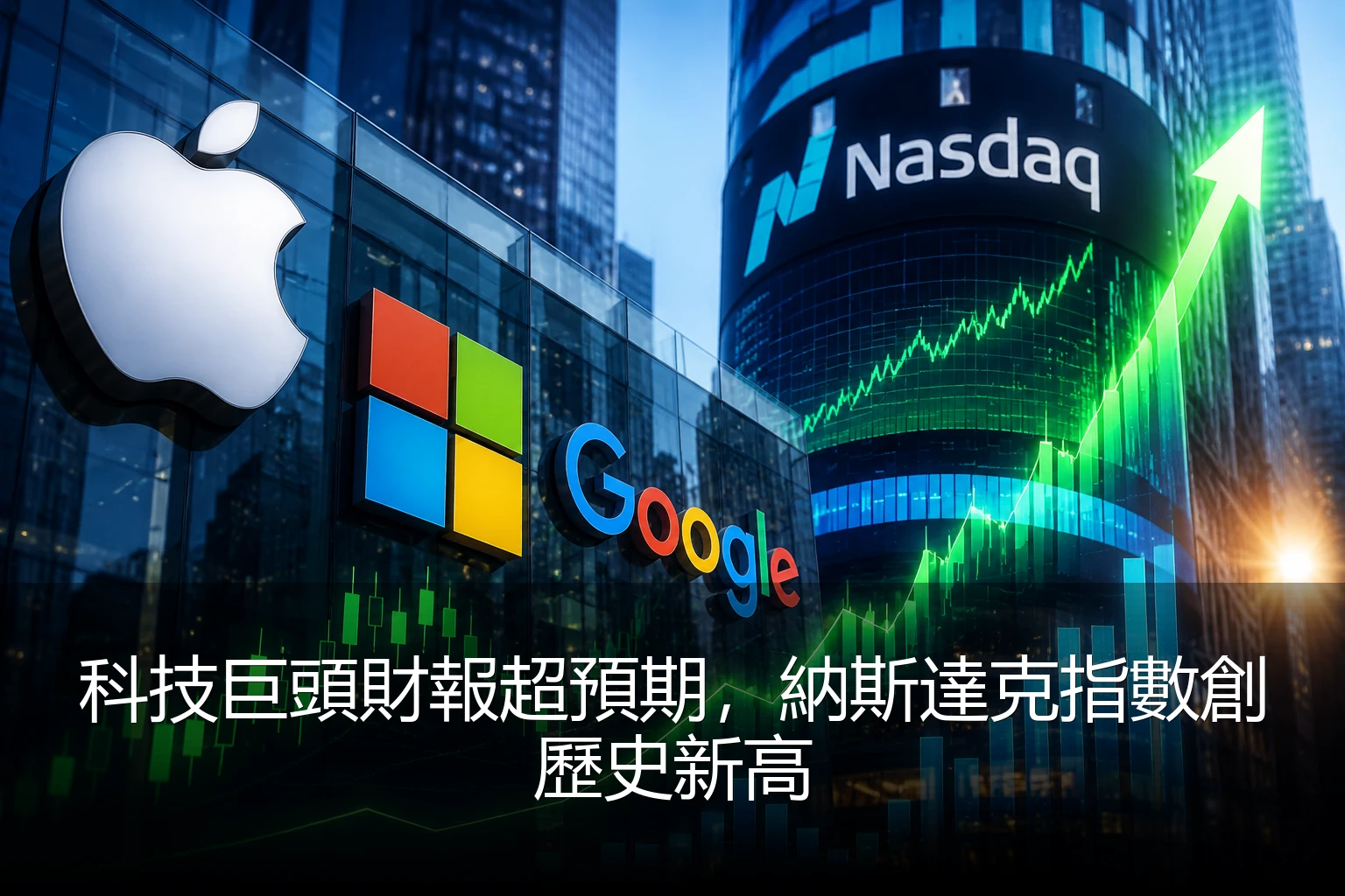 科技巨頭財報超預期，納斯達克指數創歷史新高